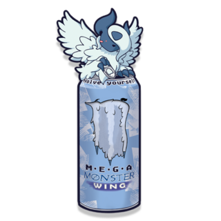 Energy drink night creature metallic sticker