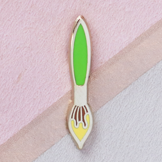 Green Brush Mini Pin