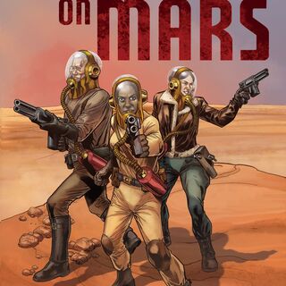 A print of Gary Erskine's cover for First Men on Mars #1