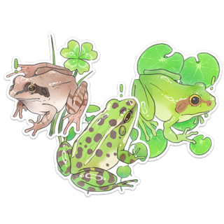 Frog Sticker Set x3