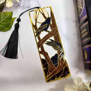 Raven Metal Bookmark