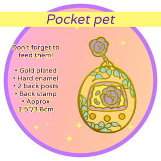 Magical Gamer Pin - Pocket Pet - Dark or Light
