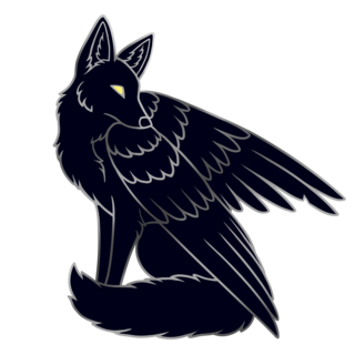 Crow Fox Pin