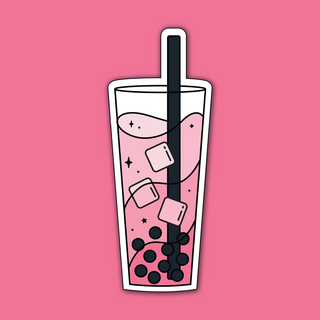 Strawberry Milk Boba Sticker