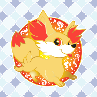 Fennekin Bark Types Enamel Pin