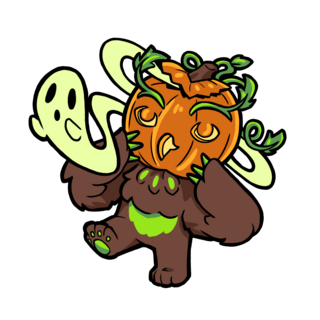 Spooky Owlbear Pin