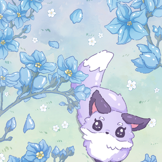 Lilac Fox Floral Mini Print