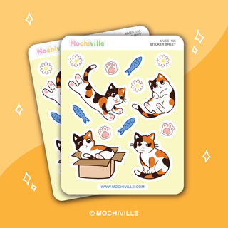 Calico Cats Vinyl Sticker Sheet