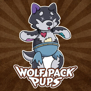 Wolf Pack Pups: Night Wolf Voodoo Doll 3x4″ Die Cut Sticker
