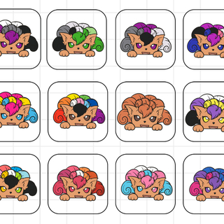 Pride Vulpix Pins
