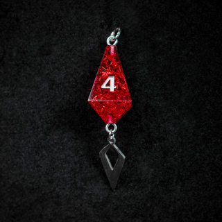 Dice Pendant - Ruby Shard