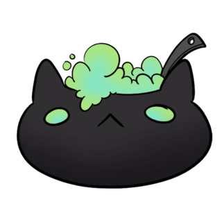 Cauldron cat sticker