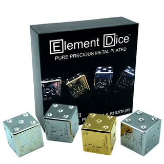 (Set B) D6 Element Dice: Plated (Gold, Silver, Platinum, Rhodium)