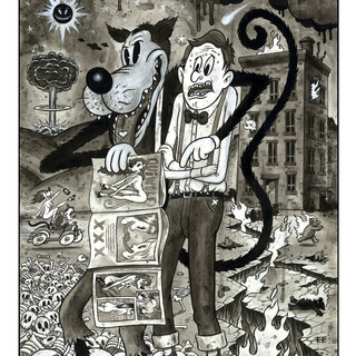 Wolf Apocalypse 8.5x11 Signed Print by Frank Forte