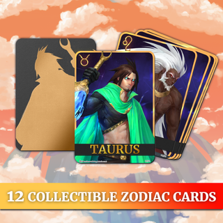 Set of 12 collectible Zodiac cards