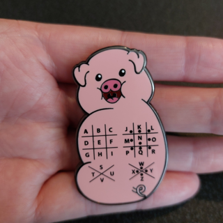 Pig Pen Cipher Enamel Pin