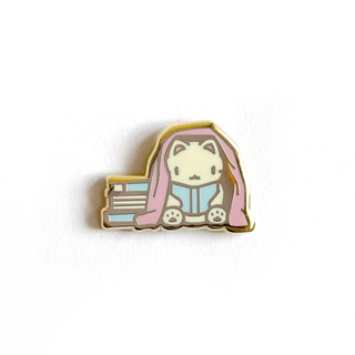 Reading Kitty Mini Enamel Pin