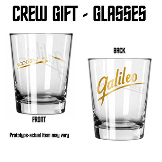 Galileo Glass Modeled After Gene Roddenberry TOS Crew Gift (two)--