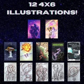 12 4x6 illustrations!*