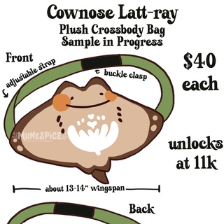 Cownose Latt-Ray Plush Crossbody Bag