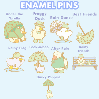 Rainy Ducks – enamel pins