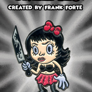 MOLLY WITH A KNIFE 1.75" SOFT ENAMEL PIN