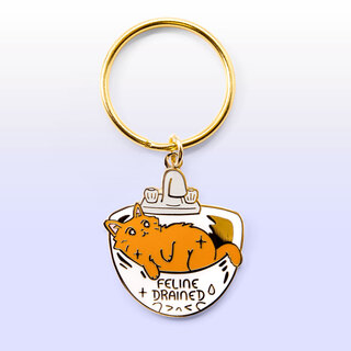 Keychain Feline Drained (Havana Brown Cat)