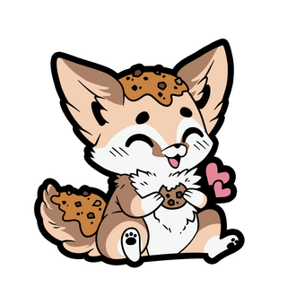 Biskie Eating Cookie Pin