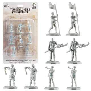 Monster Townsfolk Authority Paintable Mini Figures Set of 8