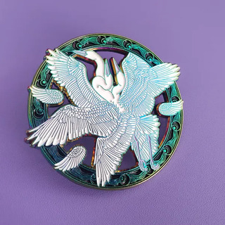 Celestial Bird Pin - Rainbow