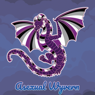 Asexual Wyvern Enamel Pin