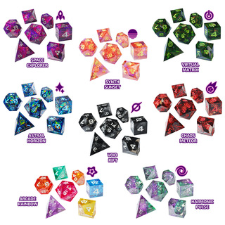 Resin Dice Set Bundle (8 Dice Sets)