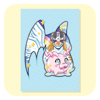 Magical Silhouette Patamon A4 Print