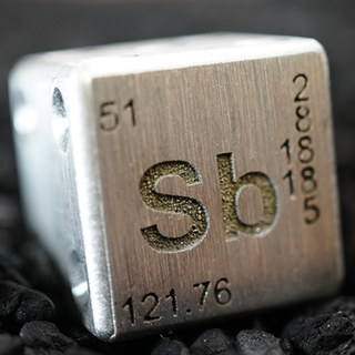 NEW D6: Antimony  (SOLID METAL)