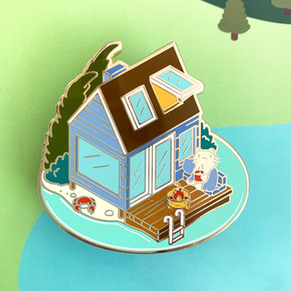 Island House Hard Enamel Pin