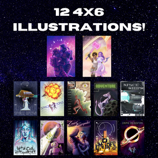 12 4x6 illustrations!*