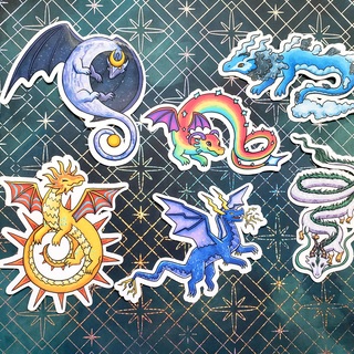 Weather Dragon Vinyl Sticker Set