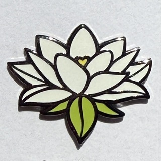 Lotus Flower 1.5" mini pin