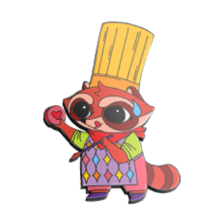 Macaraccoon Enamel Pin
