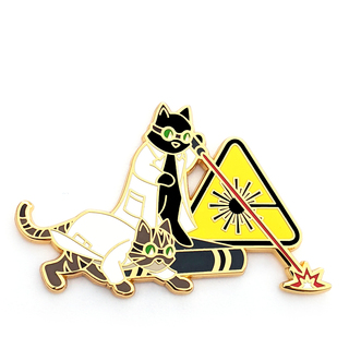 Laser Science Cat Pin
