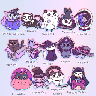 🎨🎃 Spooky Cats Sticker