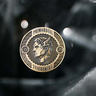 Primordial 2" Antique Gold Collector Coin