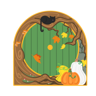 Autumn Door Enamel Pin