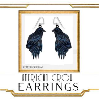 American Crow Earrings