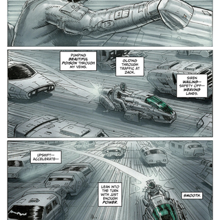 GLIDING THROUGH TRAFFIC A4 Comic page