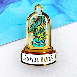 "Superb Herbs" Enamel Pin