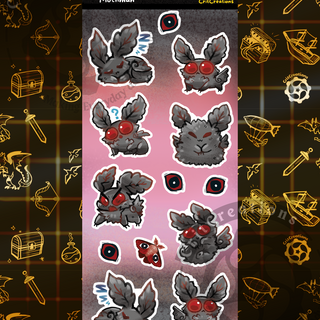 Chibi Mothman Sticker Sheet