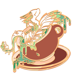 Matcha Latte Coffee Dragon
