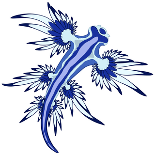 Blue Sea Dragon Acrylic Keychain