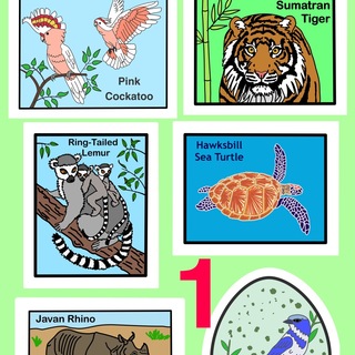 Endangered Animal mini sticker sheet